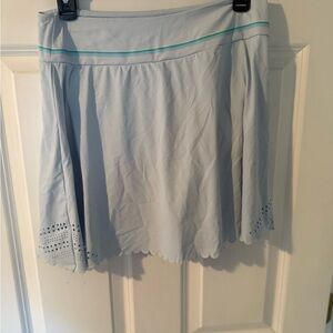 RBX Light Gray A-Line Skirt with Teal Accents